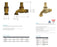 1/2" Hose Tap Vandal Proof Brass Flat Watermarked