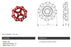 Gate Valve Handle General Purpose Red - Suits 4" Gate Valve