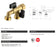 Dual Outlet Brass Hose Tap 3/4" BSP Outlets x 1/2" BSP Inlet Watermarked