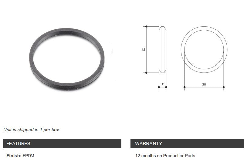 Monopoly Tapware Outlet Tube EPDM Seal to Suit 40mm Bottle Trap