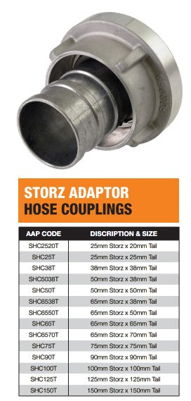 Storz Hose Tail - 90mm Storz x 90mm Hose Tail - Fire Fighting