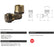 NYLON COMPRESSION BRASS CHROME PLATED REDUCING ELBOW  - MALE x COMP - 3/4" M x 1/2" C