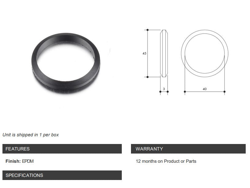 Monopoly Tapware Extended Inlet Tube EPDM Seal to Suit 40mm Bottle Trap