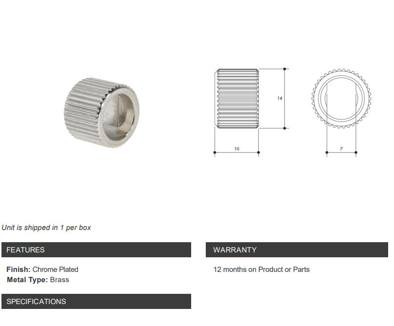 Whitehall Tapware - Splined Thermal Barrier