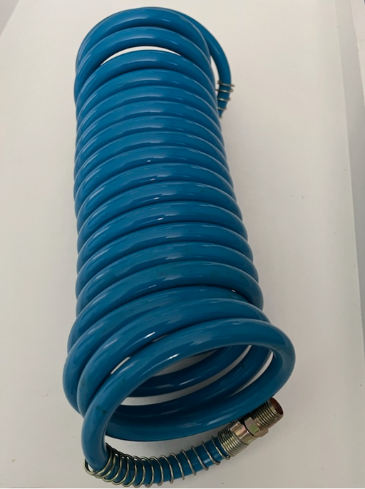 6m PU Recoil Air Hose With 1/4" BSP Male Swivel Fittings (8 x 12mm)