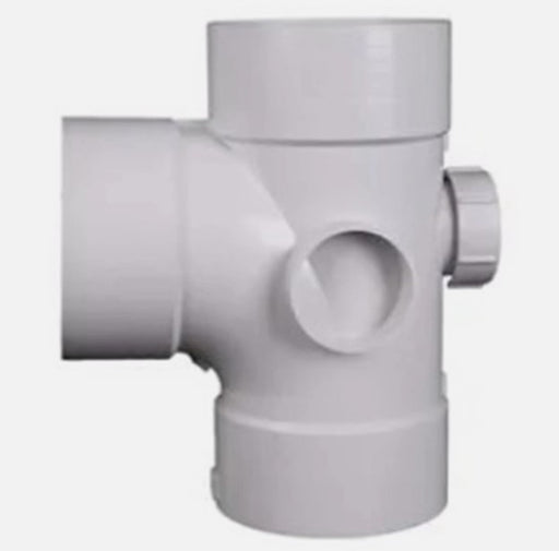 PVC DWV Junction 88 Degree Rear Access 100mm AS 1260 Plumbing