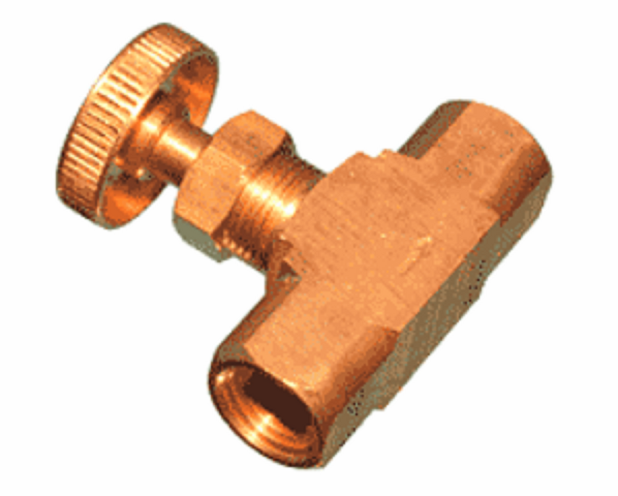 Needle Valve Female Soft Seat (Teflon) 1/4" BSP Brass