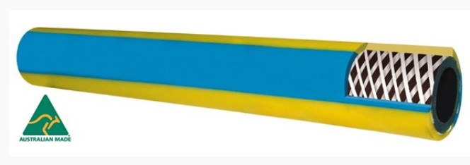 Yellow Blue Super Multiflex 3/8" x 20m Roll - ID 10mm OD 16.9mm - Air Water Hose