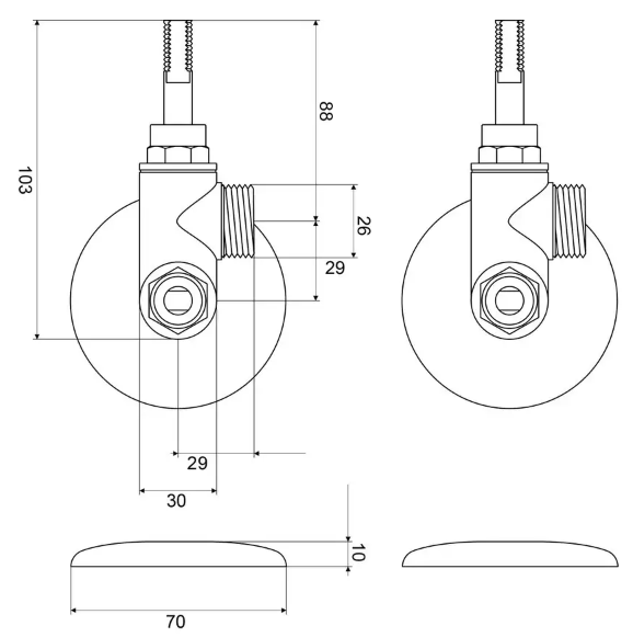 Mildon Tapware Washing Machine Conversion Kit (WMCR) Right Handle