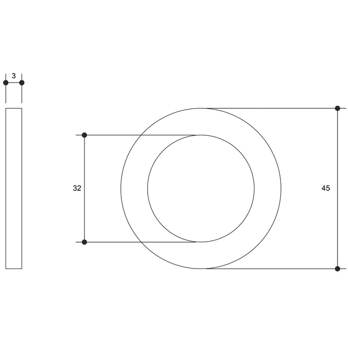 1 1/2" (40mm) EPDM Washer to Suit Brass Hose Nut and Tail
