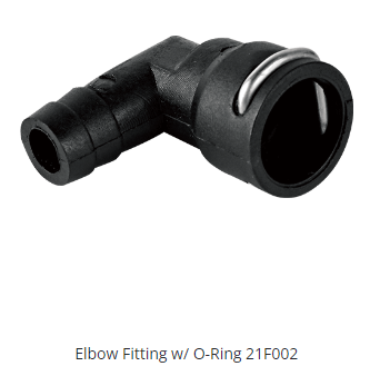 SeaFlo Agricultural Pumps - Elbow Fitting With O-Ring - 15/32" x 1/2" Barb