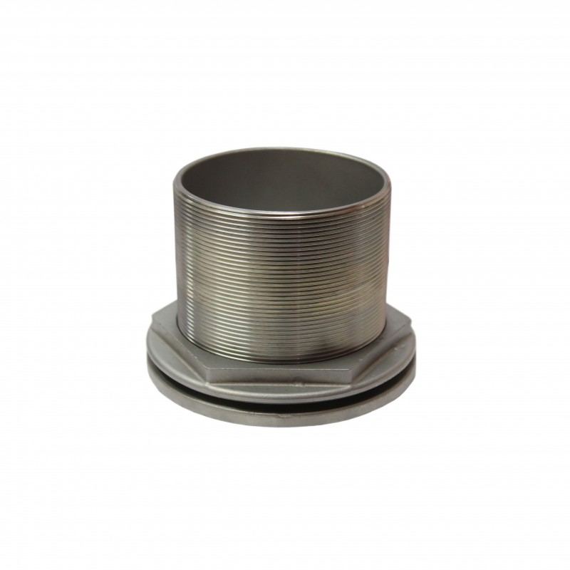Tank Flange Left Hand Thread Locknut Tank Outlet Stainless Steel 1-1/2" BSP Male x 1-1/4" Female x 2"