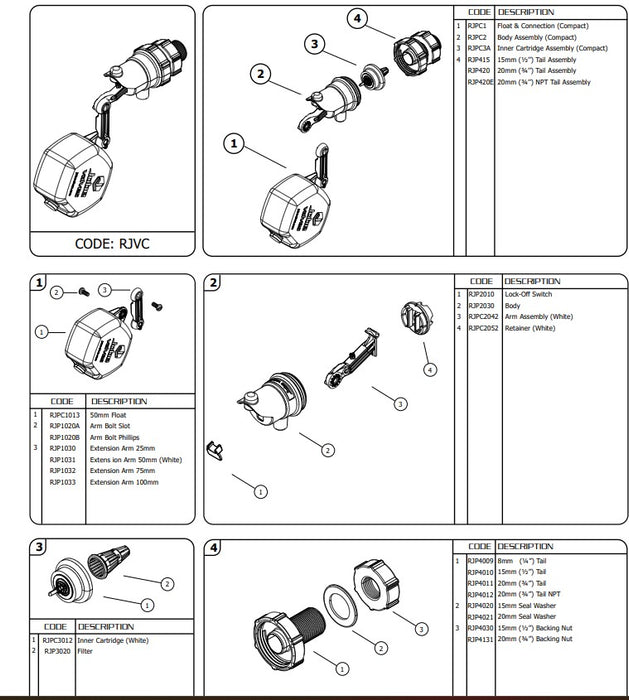 3/4" JOBE ROJO COMPACT FLOAT VALVE - TANKS TROUGHS CISTERNS PROCESS APPLICATIONS