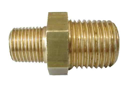 Brass Reducing Nipple 1/2" x 3/8" BSP Thread 15 x 10mm