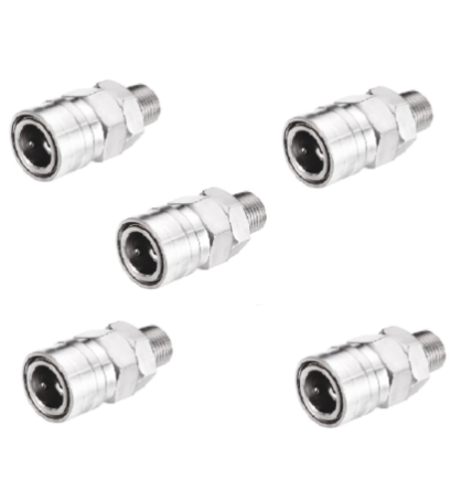 5 Piece Nitto Style One Touch Socket Male 20SM Socket with 1/4" Thread