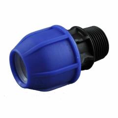 110mm x 4" BSP Norma Metric Male End Connector - PE x Male Thread - Irrigation Compression Fitting