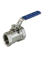 2" BSP (50mm) 316 Stainless Steel Ball Valve 1 Piece Reduced Bore Lockable