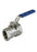 1/2" BSP (15mm) 316 Stainless Steel Ball Valve 1 Piece Reduced Bore Lockable
