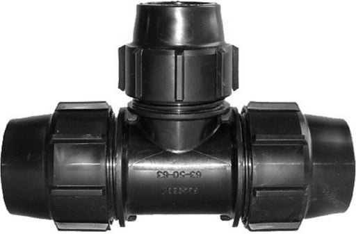 63mm Plasson Metric Tee Poly Pipe Irrigation Fitting