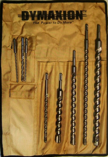SDS Plus Masonry Drill Bit Set in Roll Kit 8 PCE Electrical Sizes