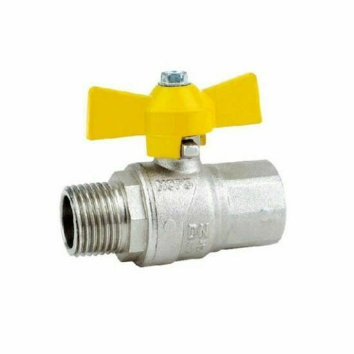 Ball Valve AGA Approved 1/2" BSP (15mm) Male Female Butterfly Handle