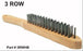 Wire Brush 3 Row Welders Brush Wooden Handle