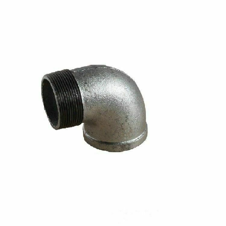 1 1/4" BSP (32mm) Gal Mal 90 Degree Elbow Male Female