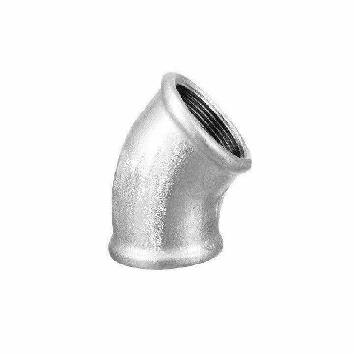 1" BSP (25mm) Gal Mal 25 Degree Elbow Female Female