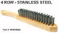 Wire Brush 4 Row Welders Brush Wooden Handle INOX for Stainless Steel