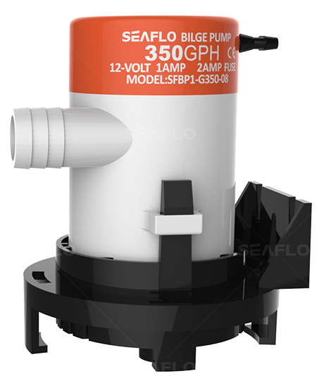 SeaFlo 12 Volt 350 GPH Mountable Bilge Pump 19mm 3/4" Outlet Boat Marine Caravan