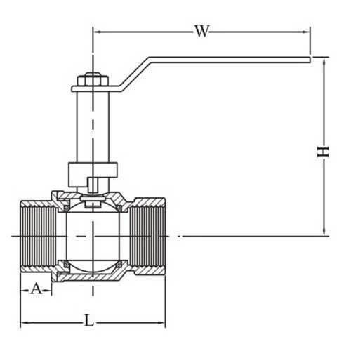 1/2" BSP DR  Brass Ball Valve Dual Approved AGA Watermarked Dezincification Resistant Extended Spindle