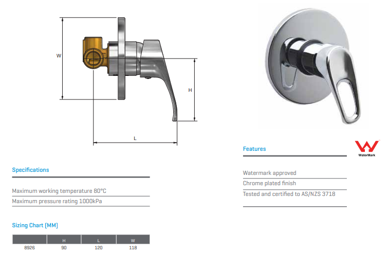 Monopoly Old Kent Shower Wall Mixer