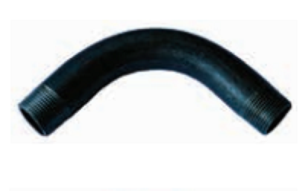 1" BSP (25mm) Black Steel 90 Degree Bend Male Male