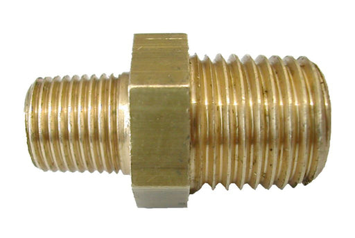 Brass Reducing Nipple 1/4" x 1/8" BSP Thread 6 x 4mm