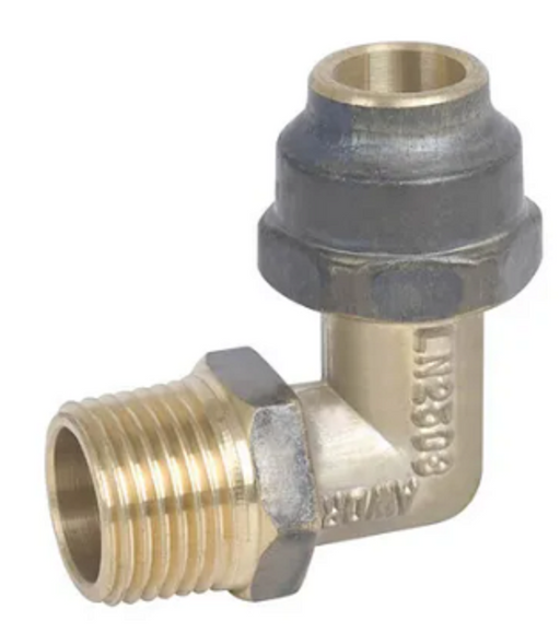 Brass Flared Compression Elbow -1 1/4" BSP (32mm) Male x 32mm Compression