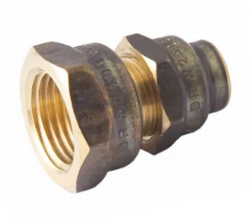 15mm (1/2" BSP) Female x 20mm Brass Flared Compression Reducing Union
