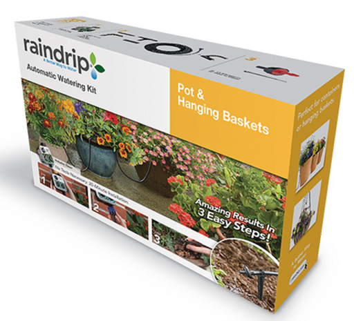 RAINDRIP POT AND HANGING BASKET KIT - TIMER INCLUDED - GARDEN RETICULATION HORTICULTURE