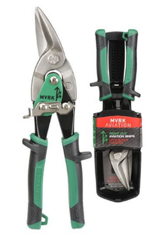 MVRK Aviation Snips Right Cutting Includes Safety Holster And Belt Clip