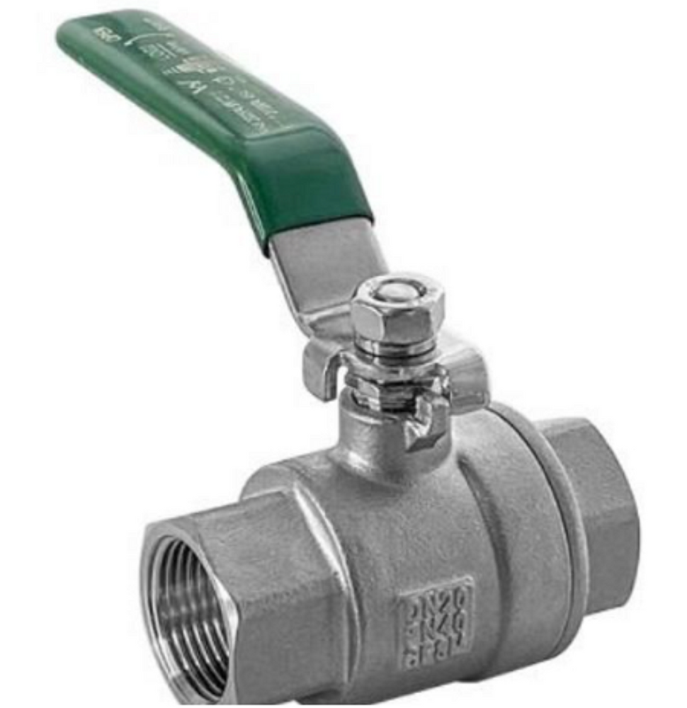 2" BSP DUAL APPROVED STAINLESS STEEL FEMALE FEMALE BALL VALVE 50mm GAS WATER