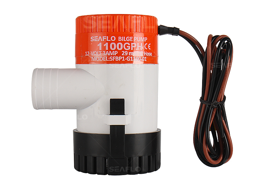 SeaFlo 01 Series Manual Non-Automatic Bilge Pump 1100GPH 12 Volt 3.5 Amp