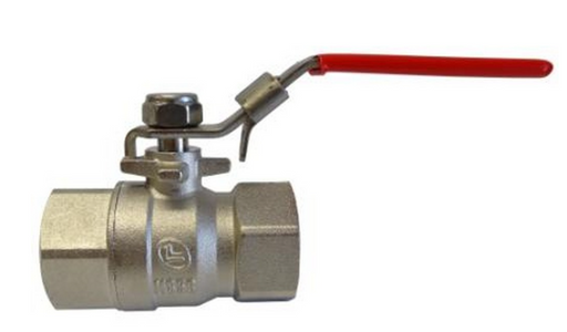 1 1/2" BSP (40mm) BRASS BALL VALVE FEMALE FEMALE LOCKABLE