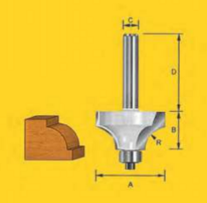 Router Bits - Edge Forming Bits - 5mm Beading Bit - TruaCuT