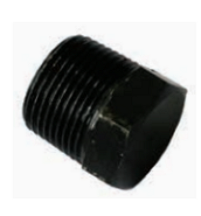 1/2" BSP (15mm) Black Steel Hex Plug Male Thread