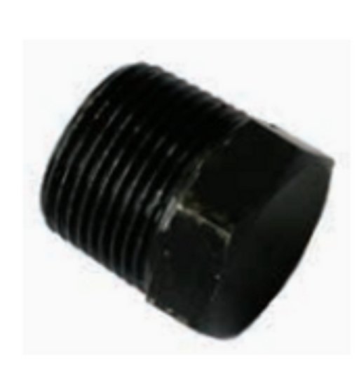 1 1/2" BSP (40mm) Black Steel Hex Plug Male Thread