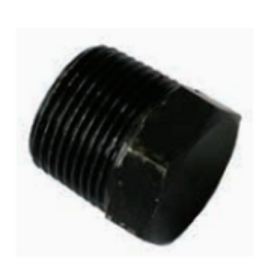 1/4" BSP Black Steel Hex Plug Male Thread