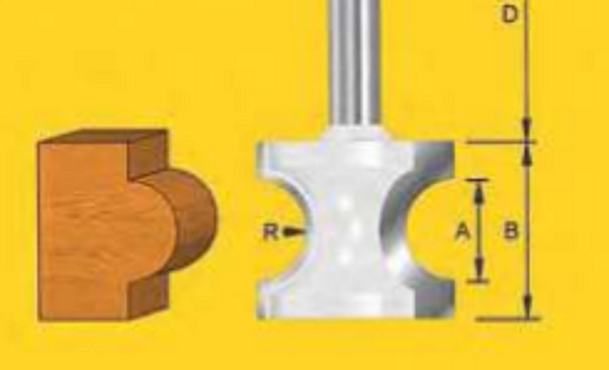 Router Bits - Edge Forming Bits - 13.5mm Bull Nose Radius Bit - TruaCut