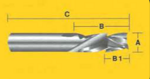 Router Bit - Straight Bits - 6.4mm Compression Bit - (1/4") 6.35 x 32mm Shank