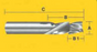 Router Bit - Straight Bits - 6.4mm Compression Bit - (1/4") 6.35 x 32mm Shank