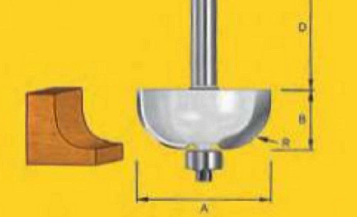 Router Bits - Edge Forming Bits - 6.4mm Cove Bit - TruaCuT