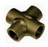 1 1/2" BSP (40mm) Black Steel Cross Female Thread